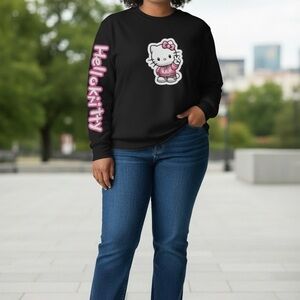 Hello Kitty Black and Pink Sweatshirt